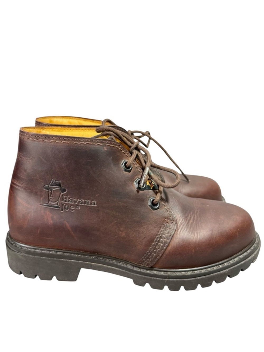 Havana Joe Brown Leather Chukka Lace-Up Ankle Boots